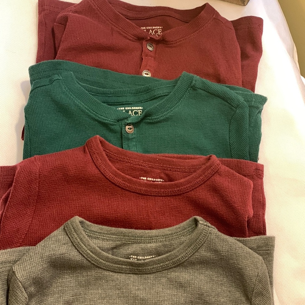 Set of 4 size 5T boys henley shirts from The Children’s Place!